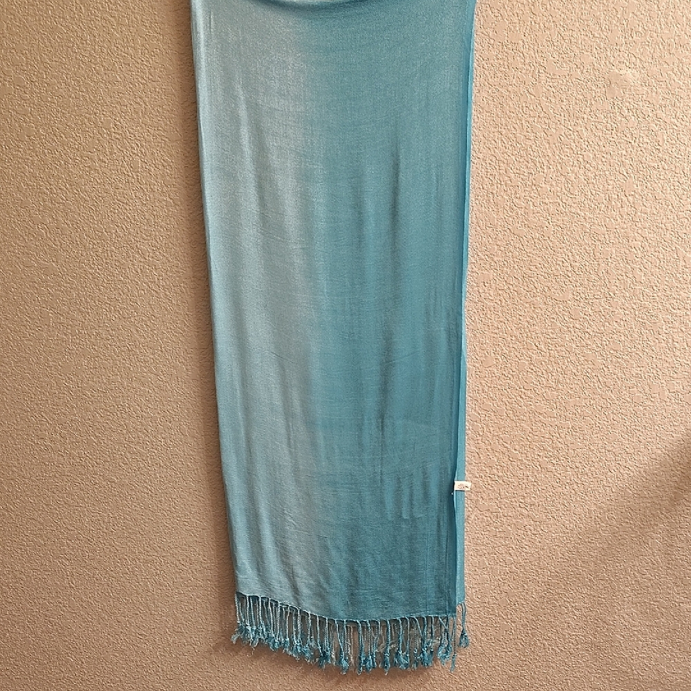 Elegant Tie Dye Teal Scarf Or Wrap for Women GWTD X P #1